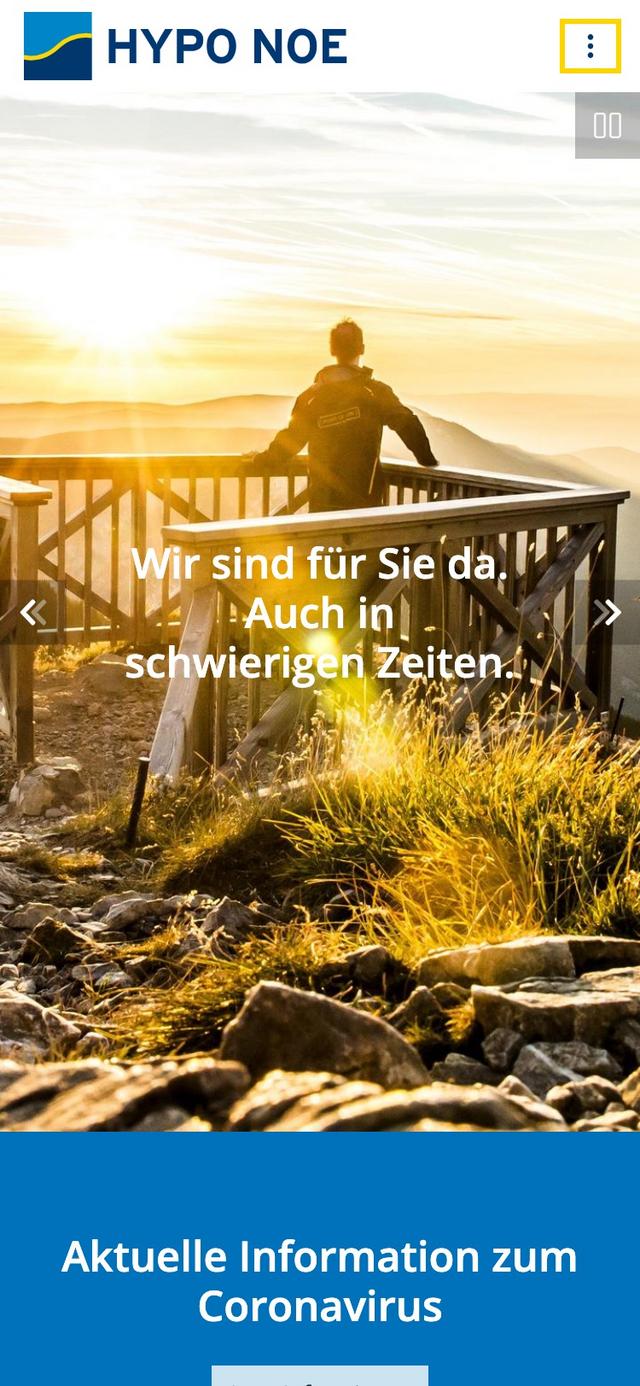 Mockup der Website hyponoe.at