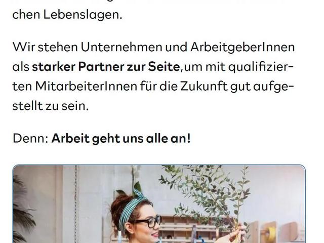 Screenshot auf einem Smartphone, zu sehen ist der Bereich Projekte auf der neuen Webseite der MAG Menschen und Arbeit, erstellt von Earlybird