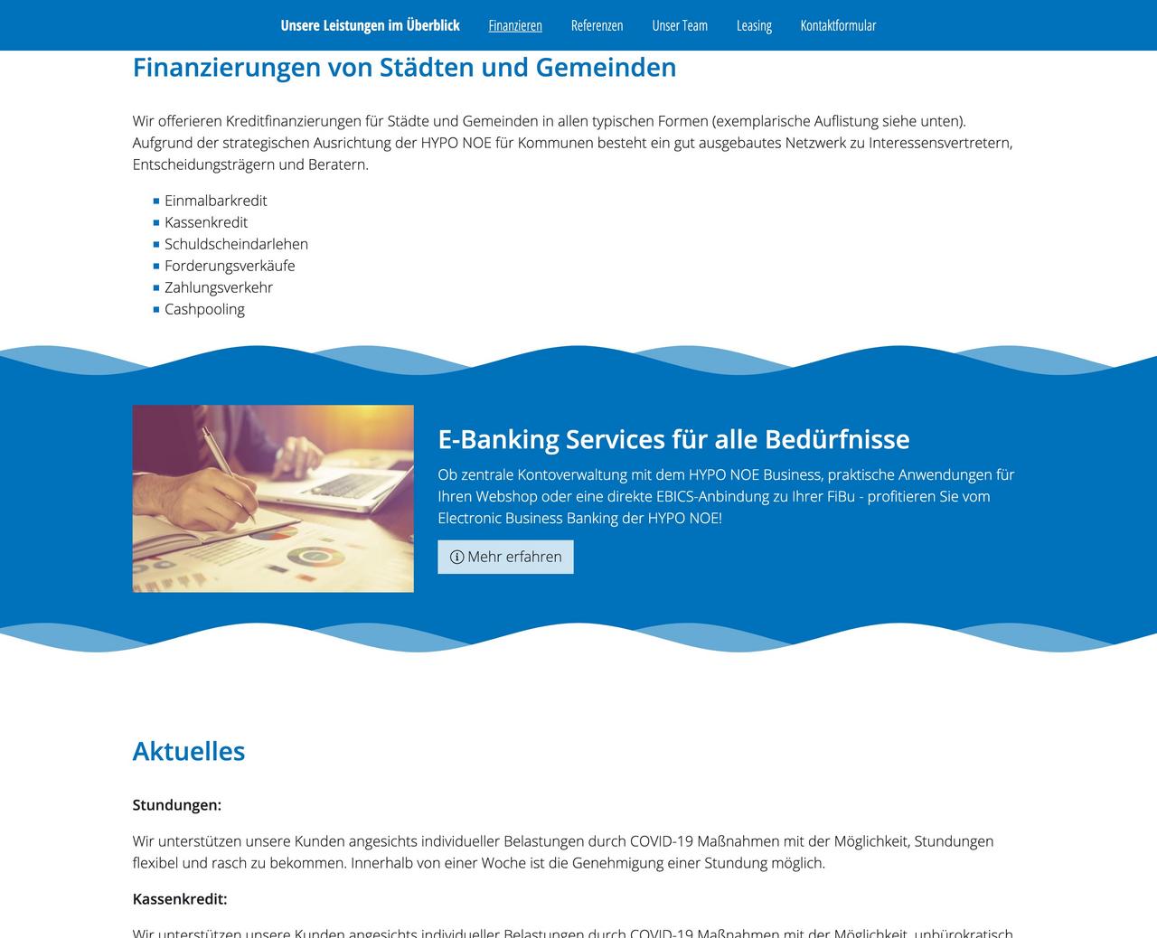 Mockup der Website hyponoe.at
