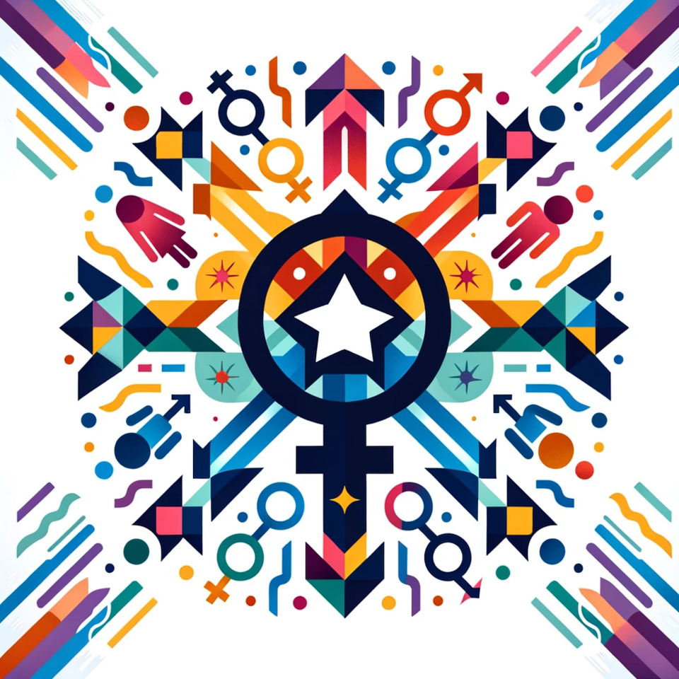 Abstrakte Darstellung zum Thema Barrierefreiheit und Genderzeichen