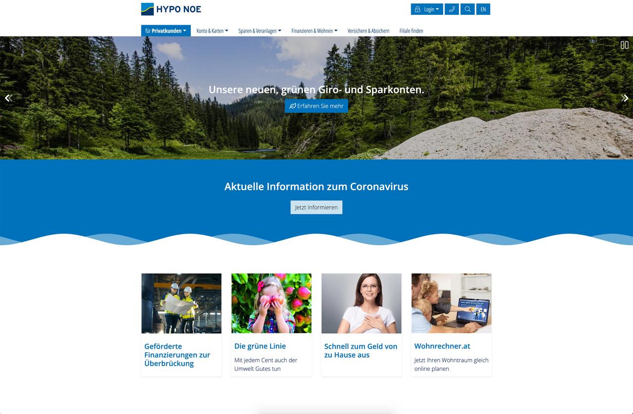 Mockup der Website hyponoe.at