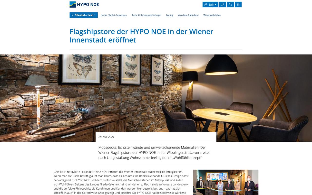 Mockup der Website hyponoe.at