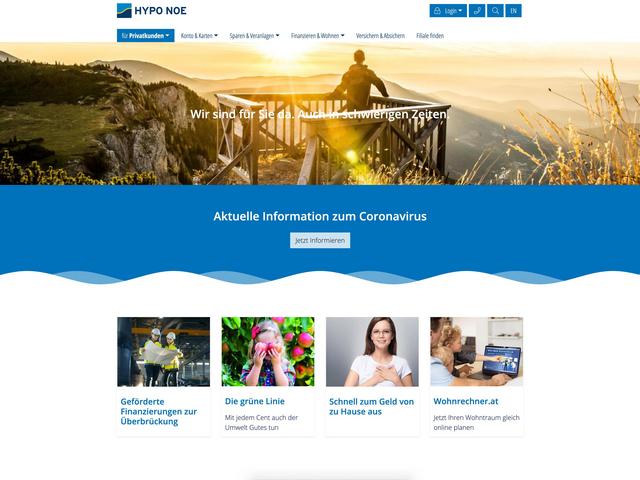 Mockup der Website hyponoe.at