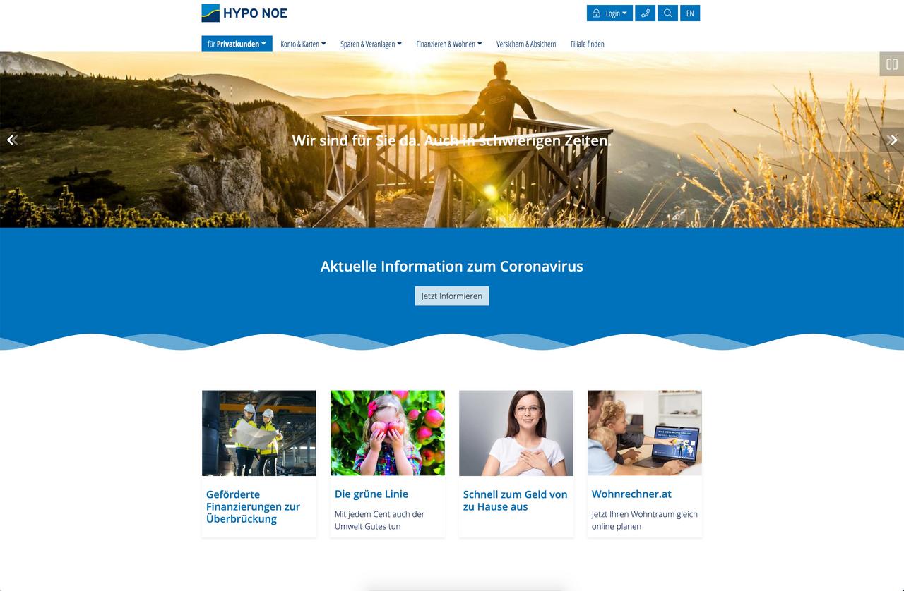 Mockup der Website hyponoe.at