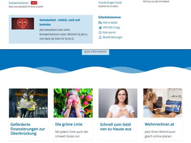 Mockup der Website hyponoe.at