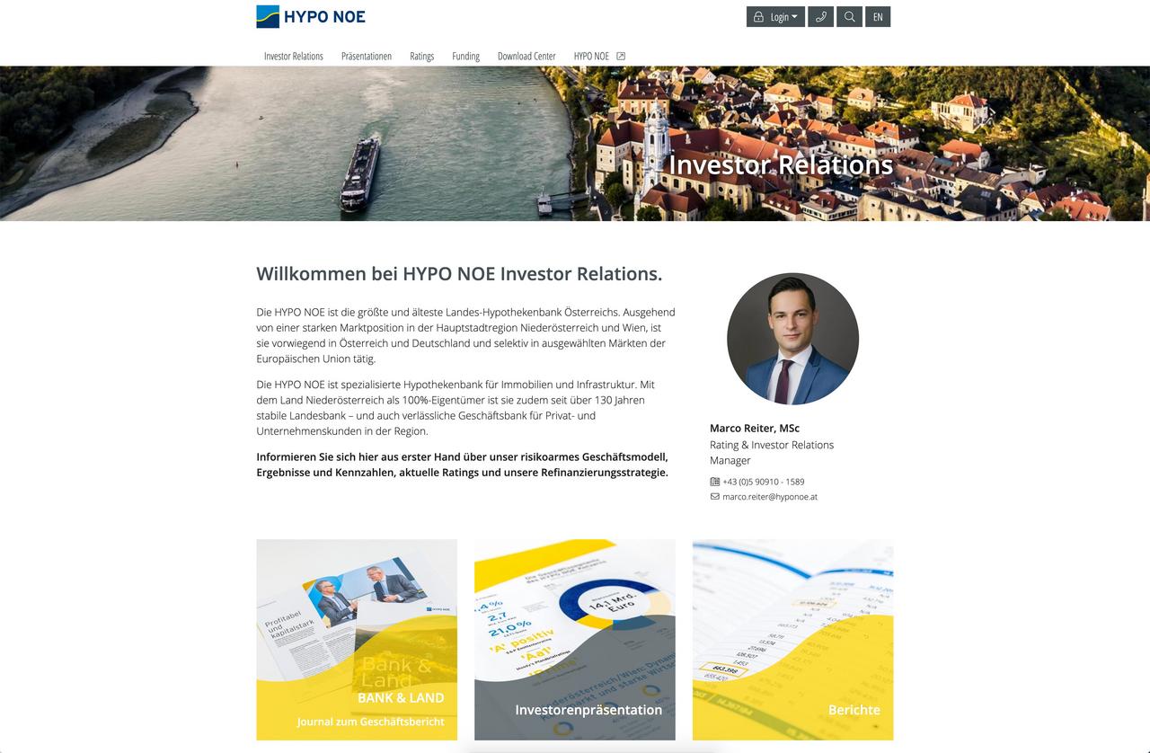 Mockup der Website hyponoe.at