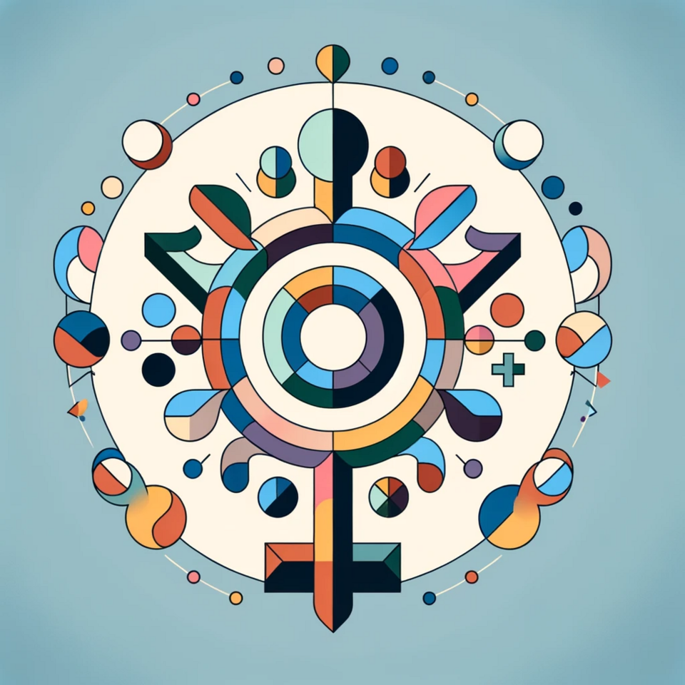 Abstrakte Darstellung zum Thema Barrierefreiheit und Genderzeichen