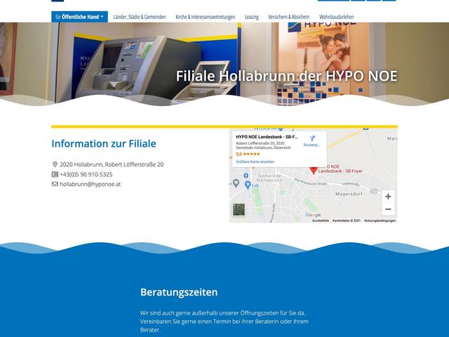 Mockup der Website hyponoe.at